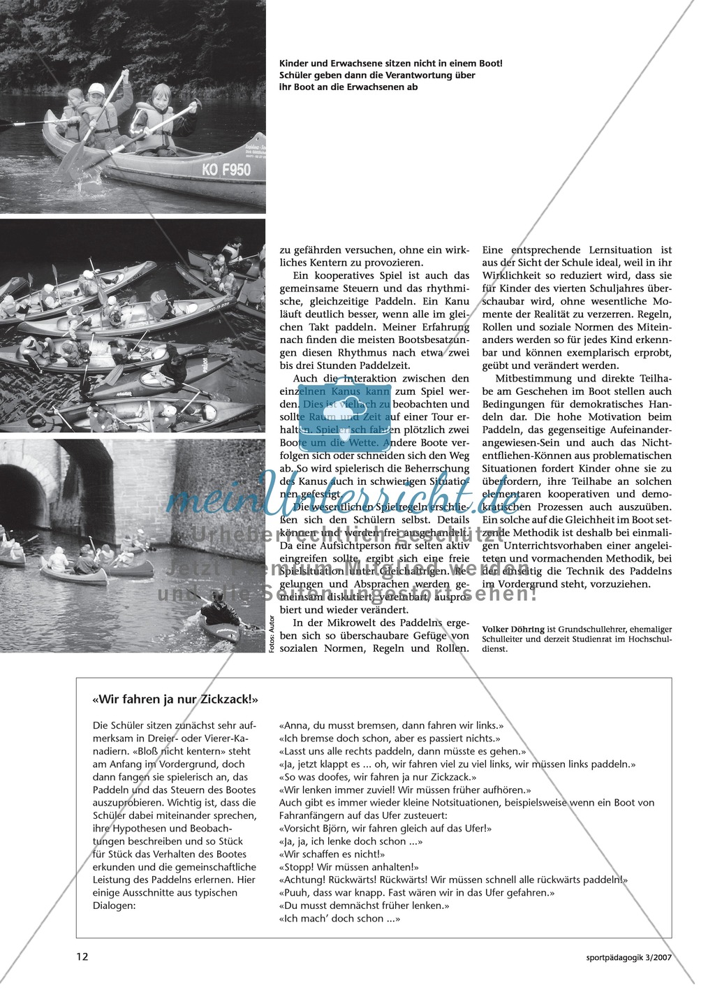 Wassersport: Kooperative Lernsituationen für den ersten Unterricht im Kanadier gestalten Preview 3
