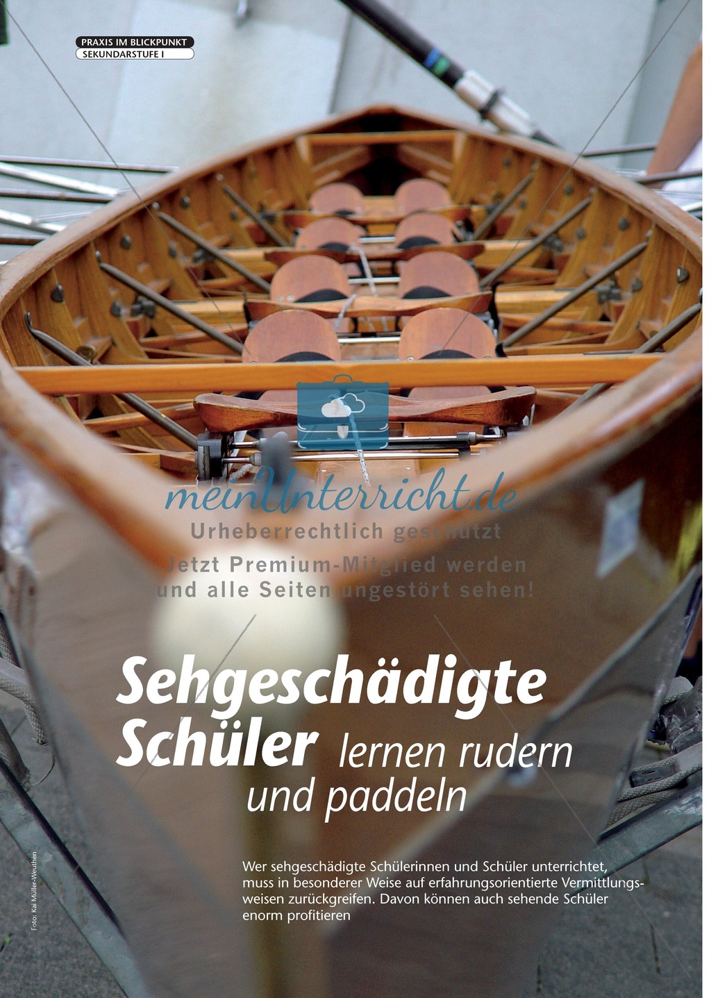 Wassersport: Rudern an Schüler mit Sehbeschädigung vermitteln Preview 1