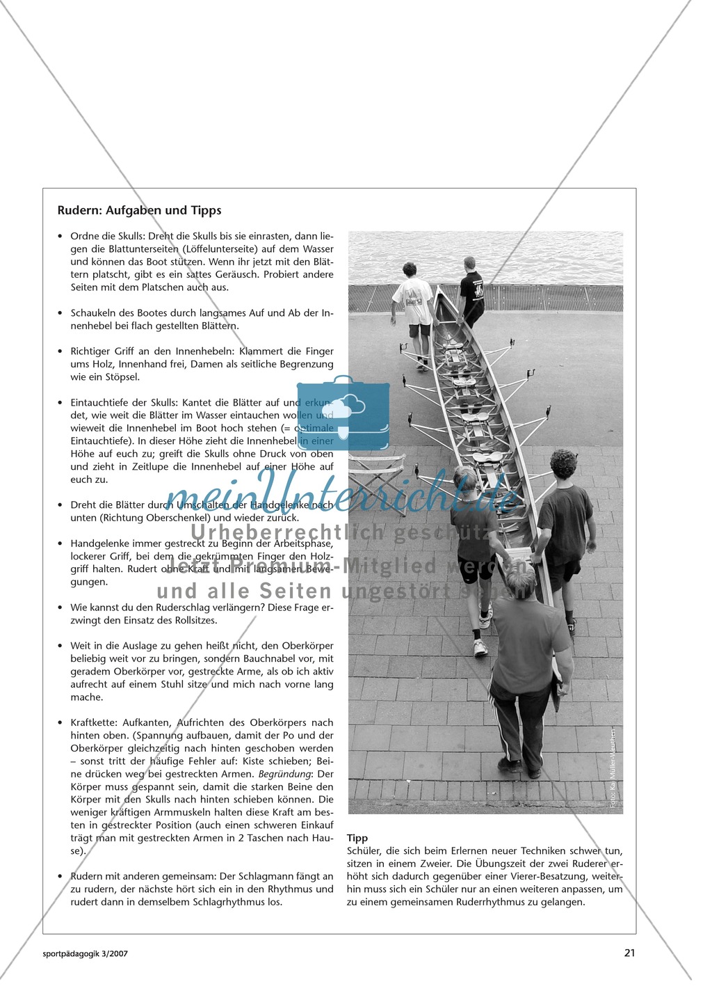 Wassersport: Rudern an Schüler mit Sehbeschädigung vermitteln Preview 4