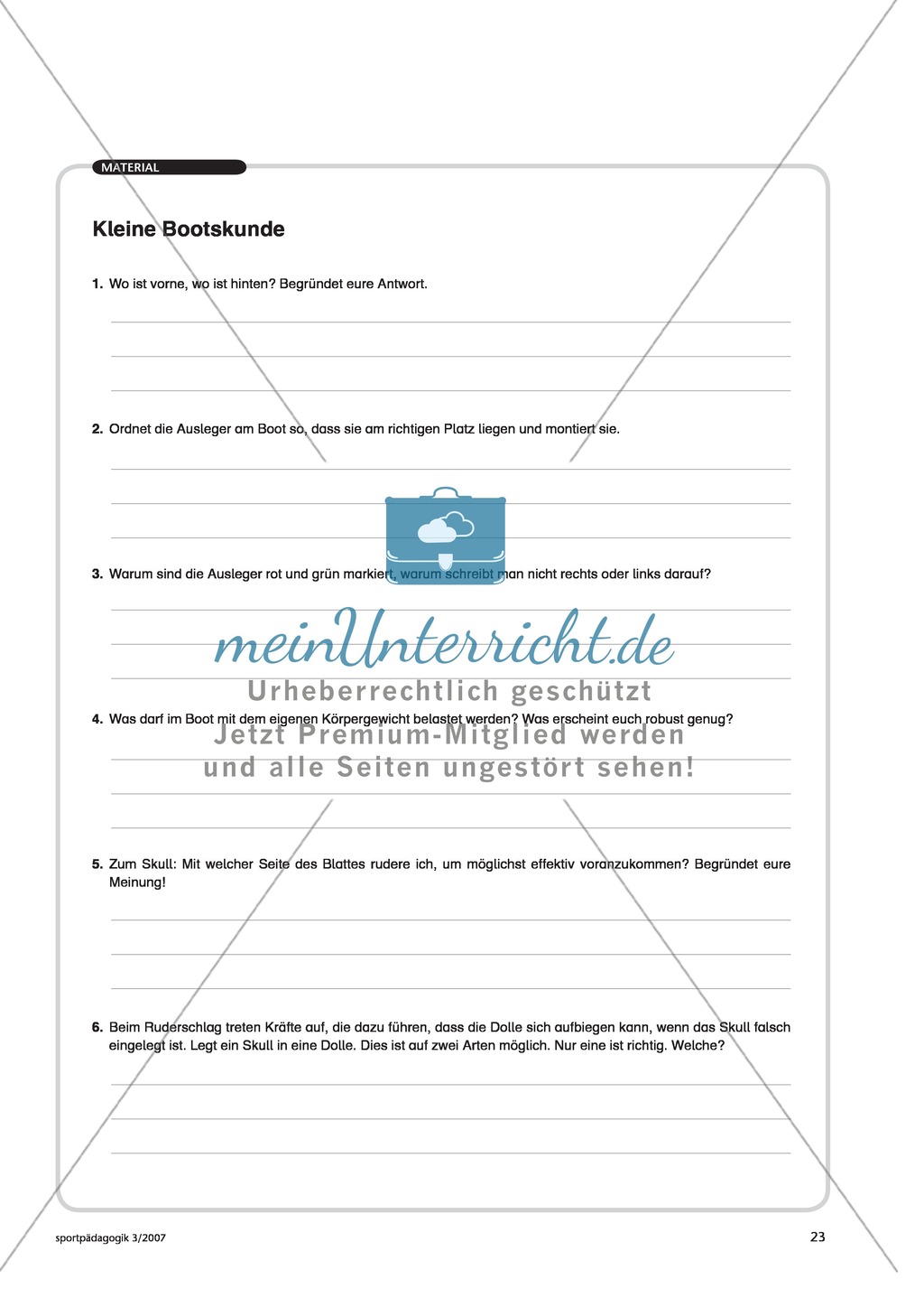Wassersport: Rudern an Schüler mit Sehbeschädigung vermitteln Preview 6
