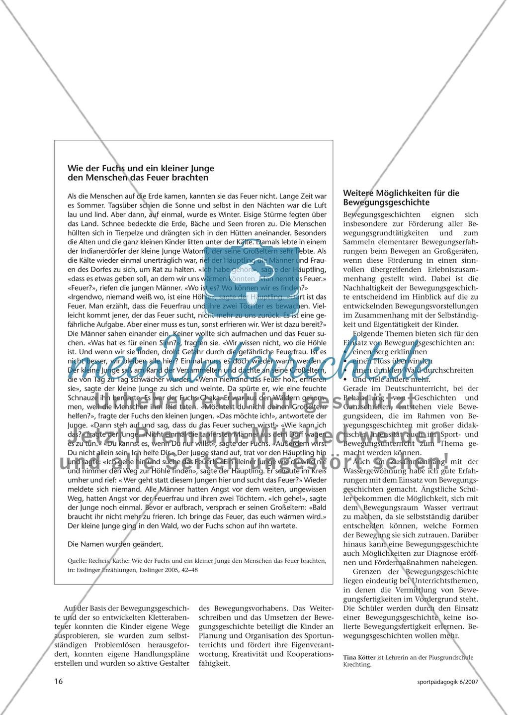 Die Bewegungsgeschichte meinUnterricht