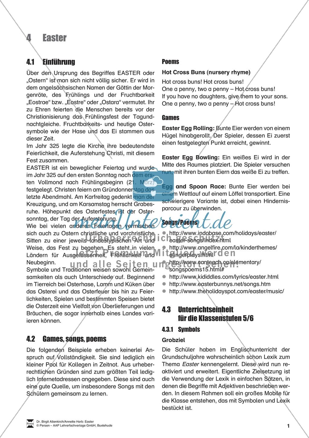 Easter: Games, songs and poems Preview 1