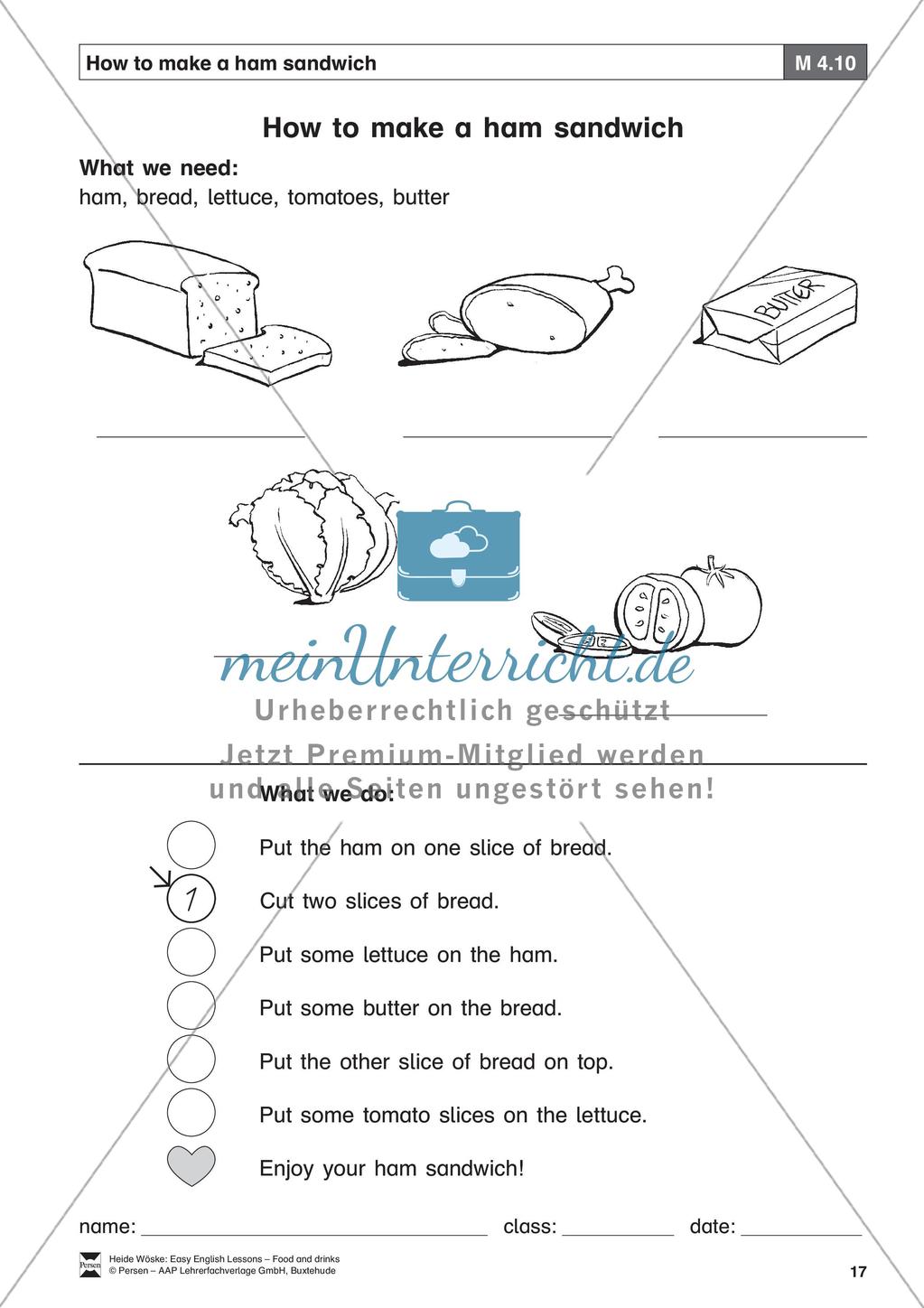 Food and Drinks: understanding recipes, learning and repeating vocabulary Preview 3