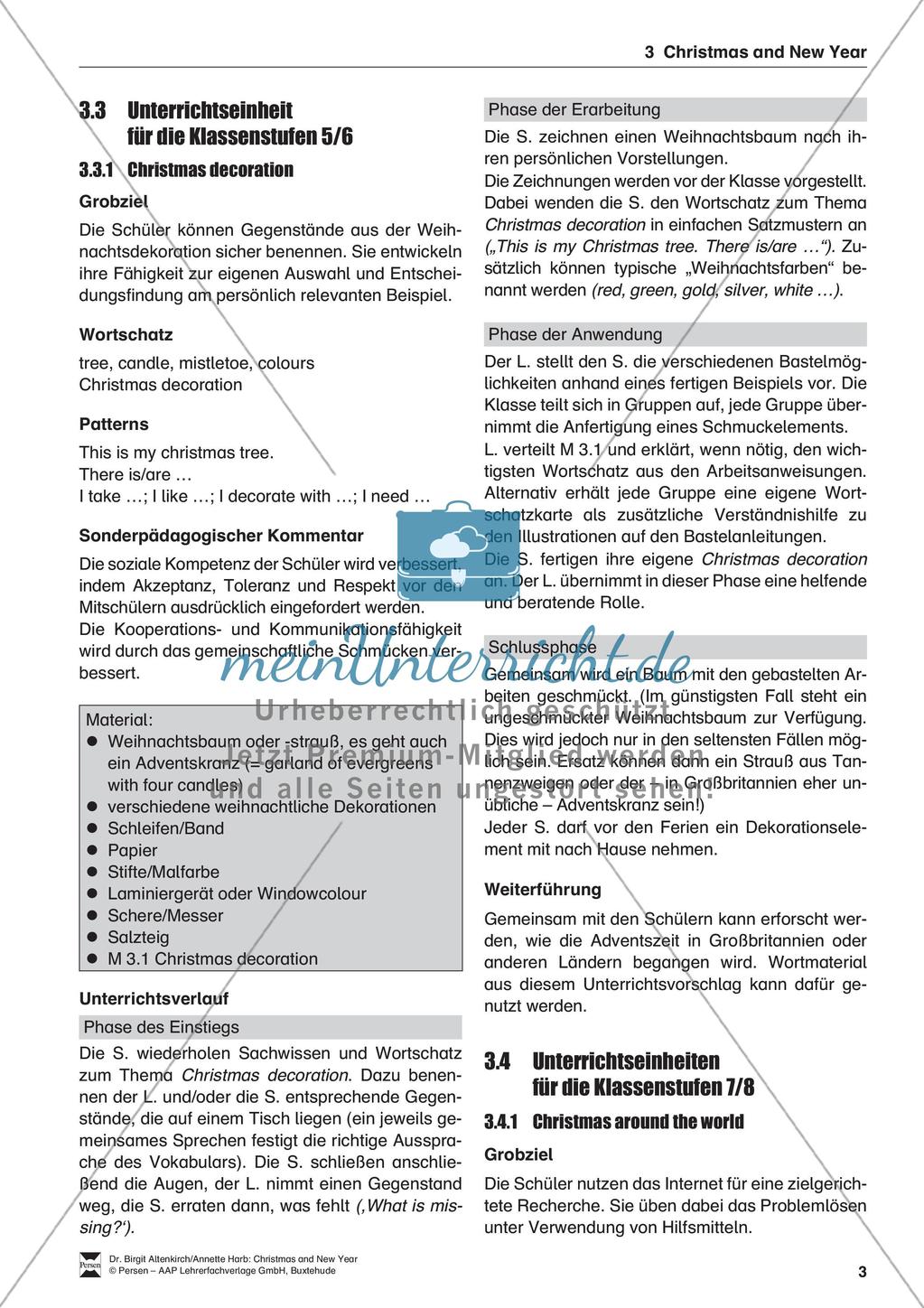 Christmas Decoration - Bastelanleitungen und Anregungen zur Beschäftigung mit Weihnachtsvokabular Preview 1