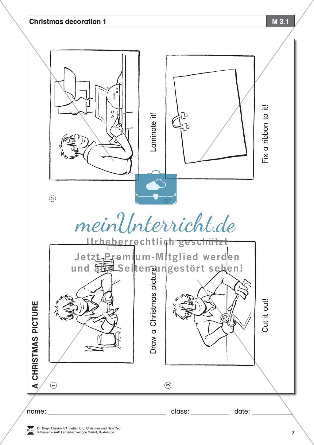 Christmas Decoration - Bastelanleitungen und Anregungen zur Beschäftigung mit Weihnachtsvokabular Preview 2