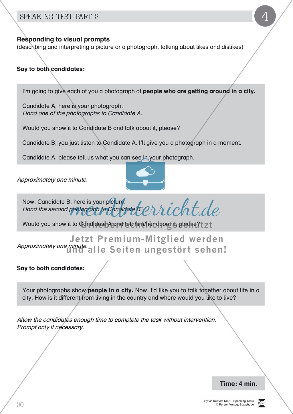 Speaking test kennenlernen fragen
