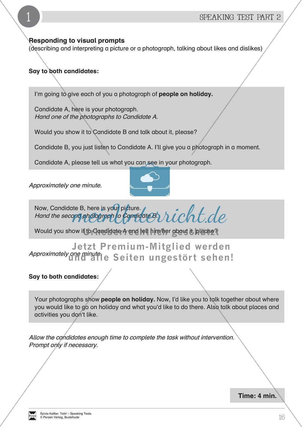 Speaking test kennenlernen