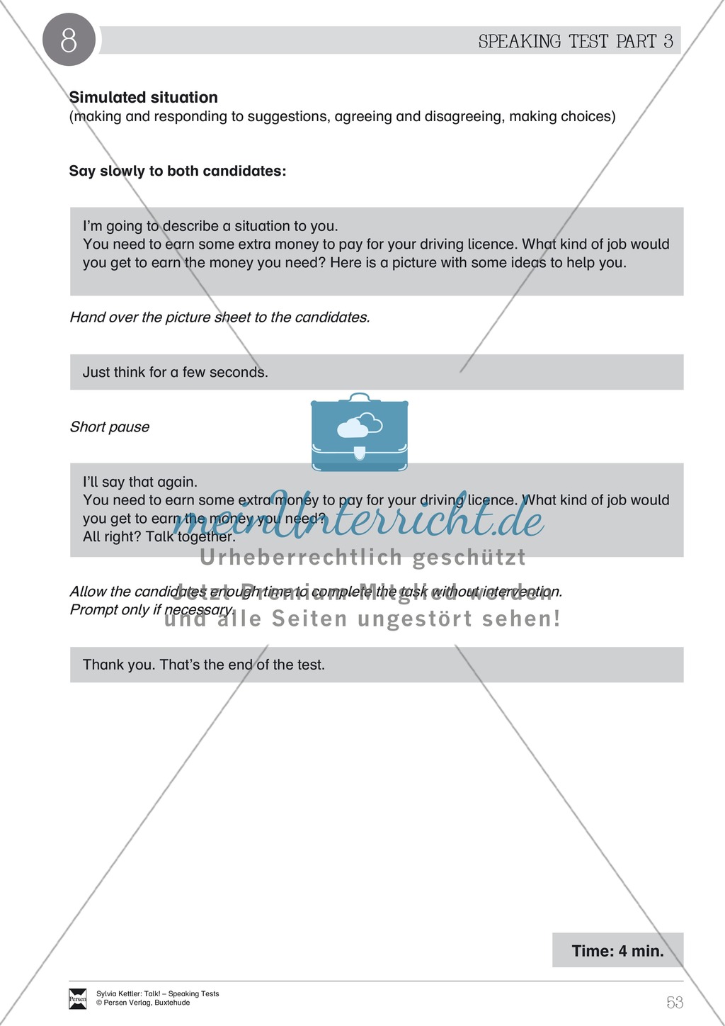 Speaking test kennenlernen fragen