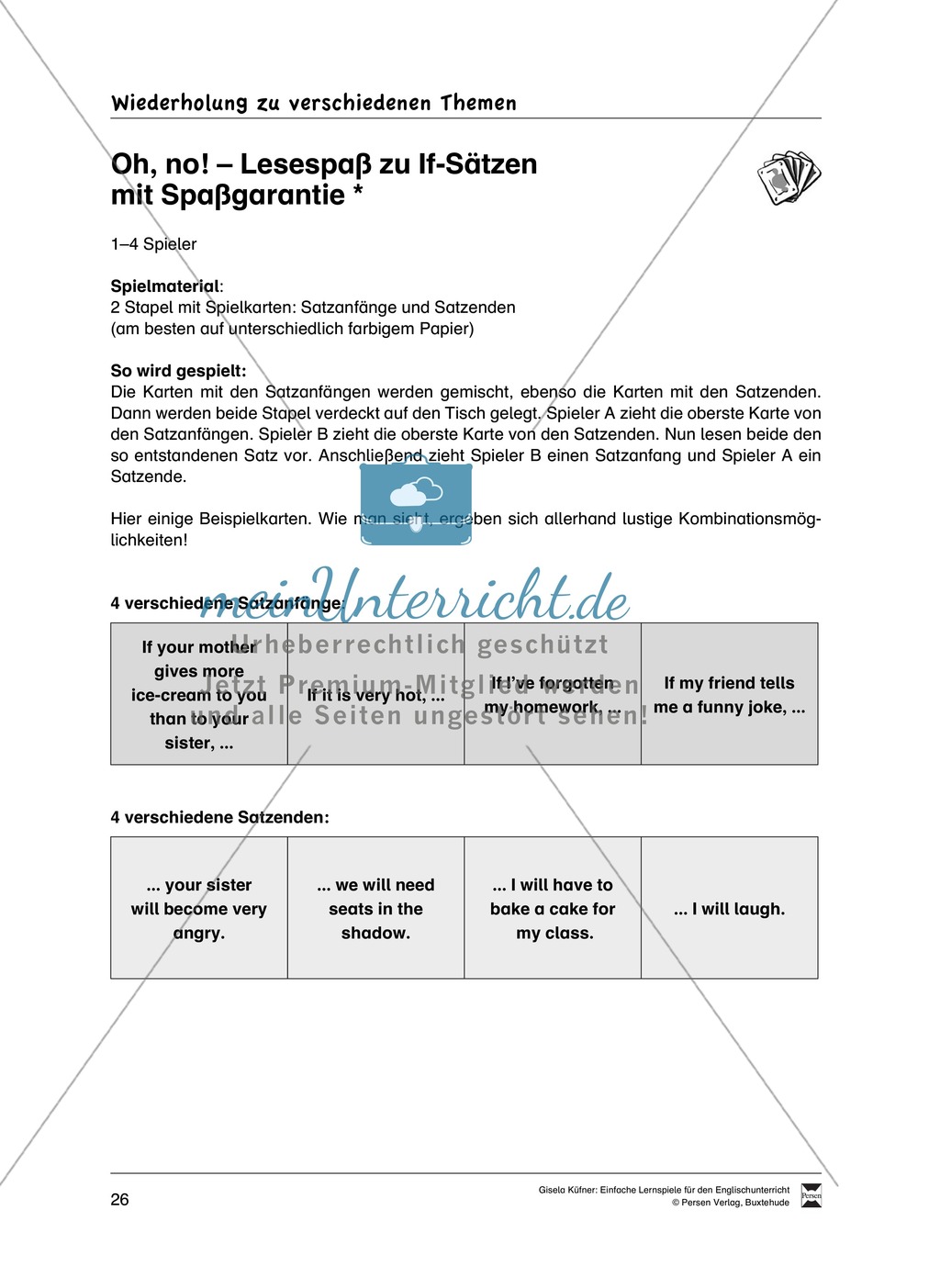Das Past Tense und die unregelmäßigen Verb: Lernspiele Preview 2