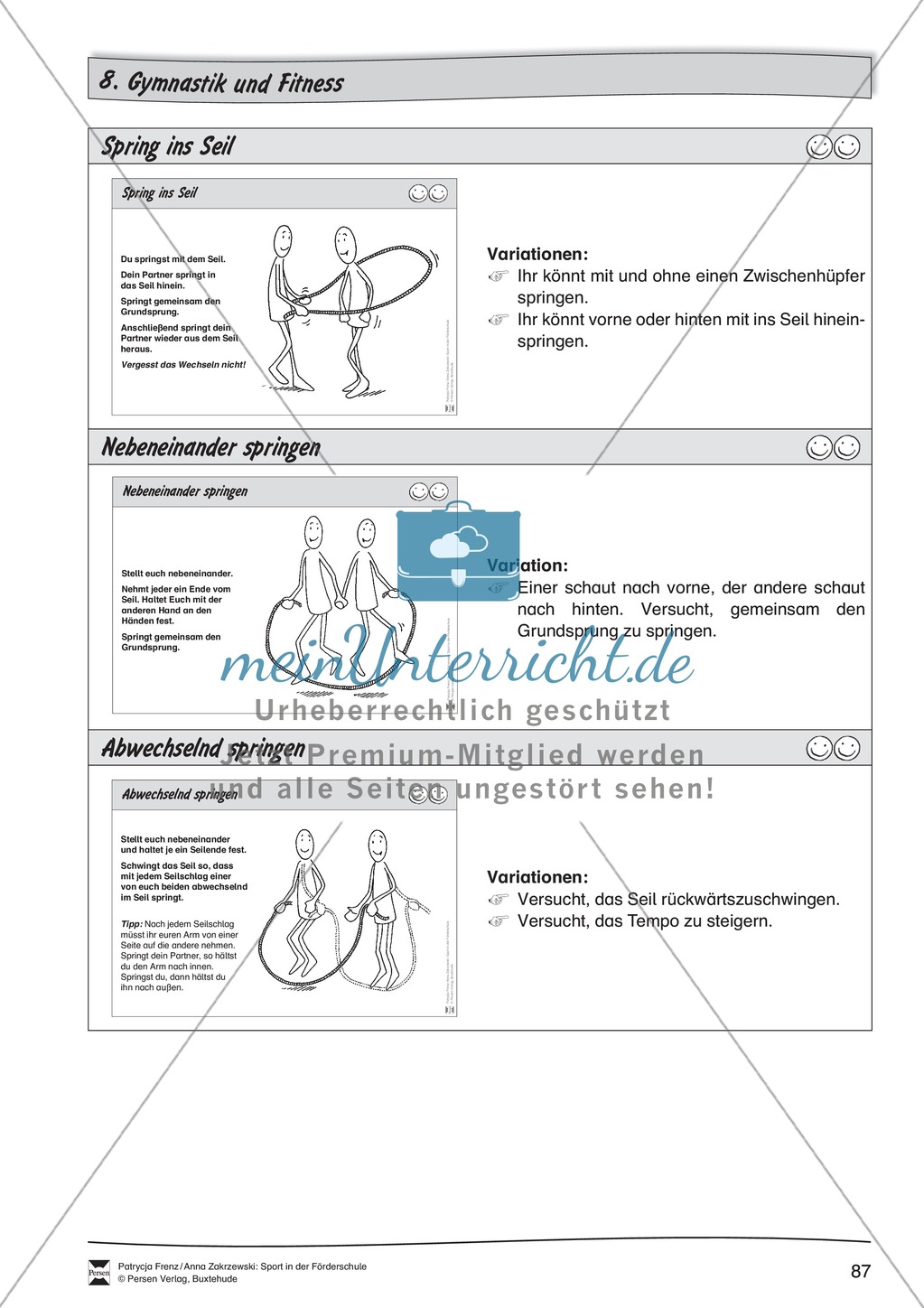 Übungen und Stationsbetriebe zum Thema