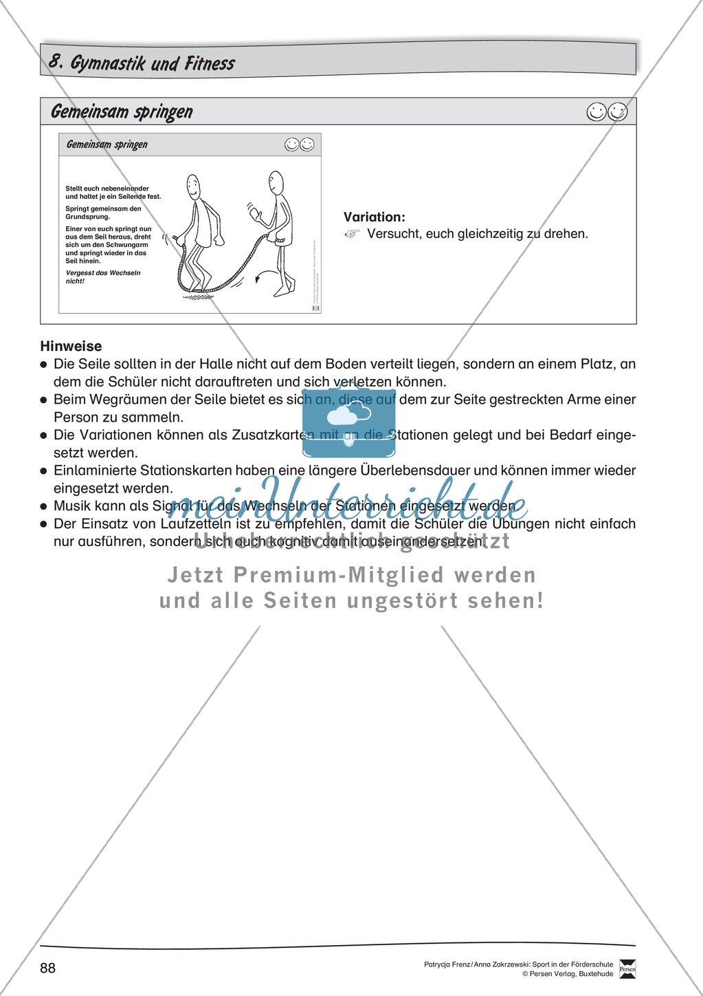 Übungen und Stationsbetriebe zum Thema