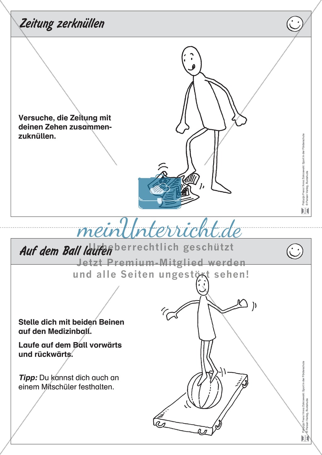 Übungen und Stationsbetriebe zum Thema