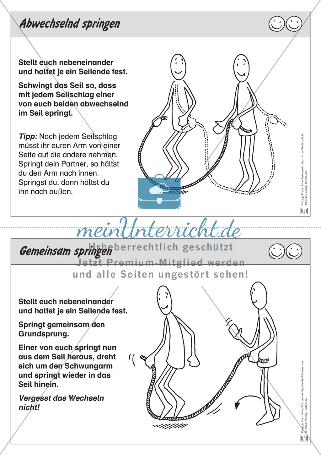 Übungen und Stationsbetriebe zum Thema