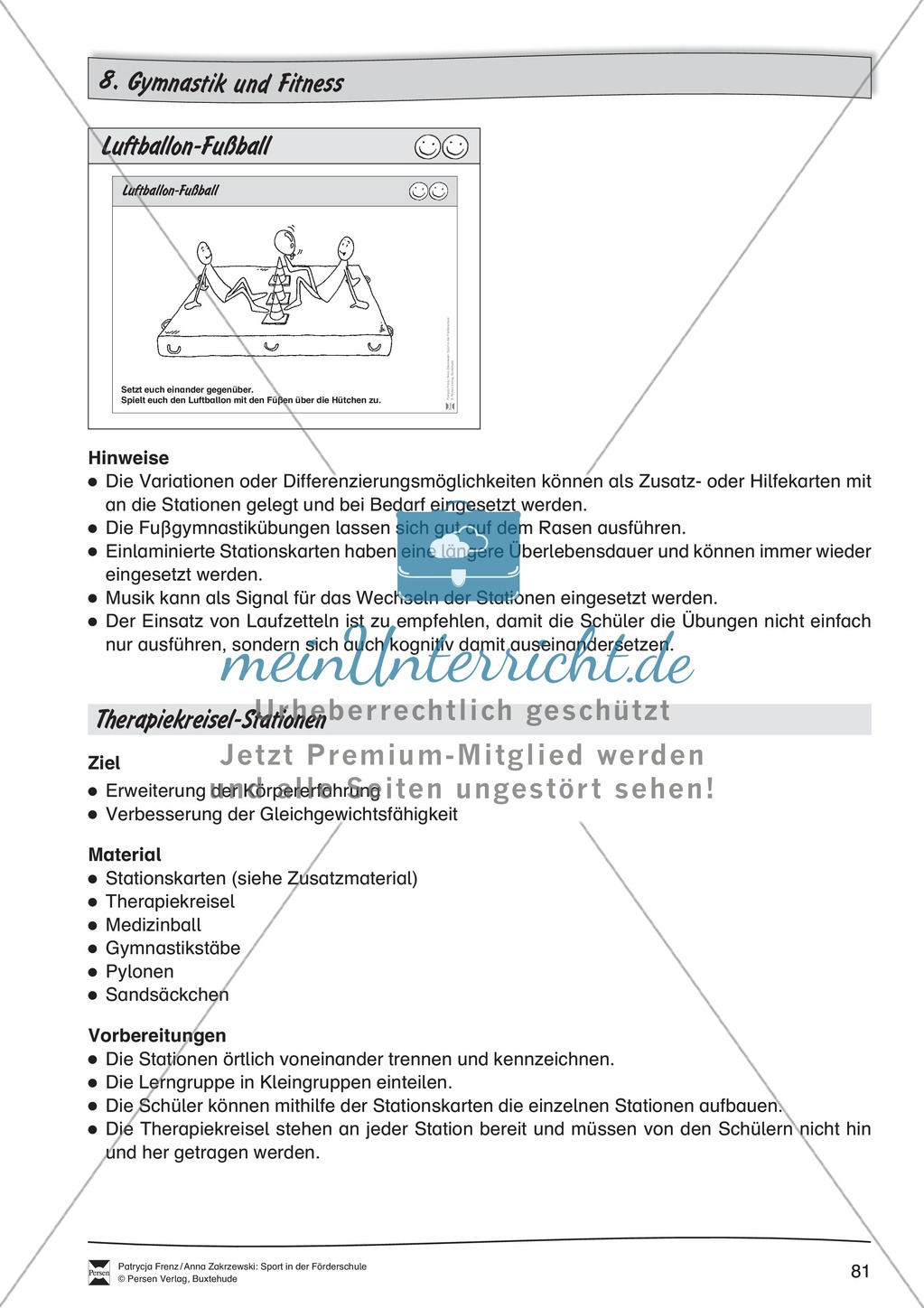 Übungen und Stationsbetriebe zum Thema