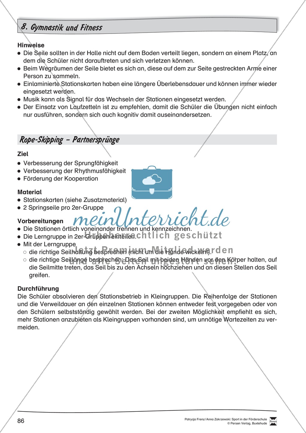 Übungen und Stationsbetriebe zum Thema