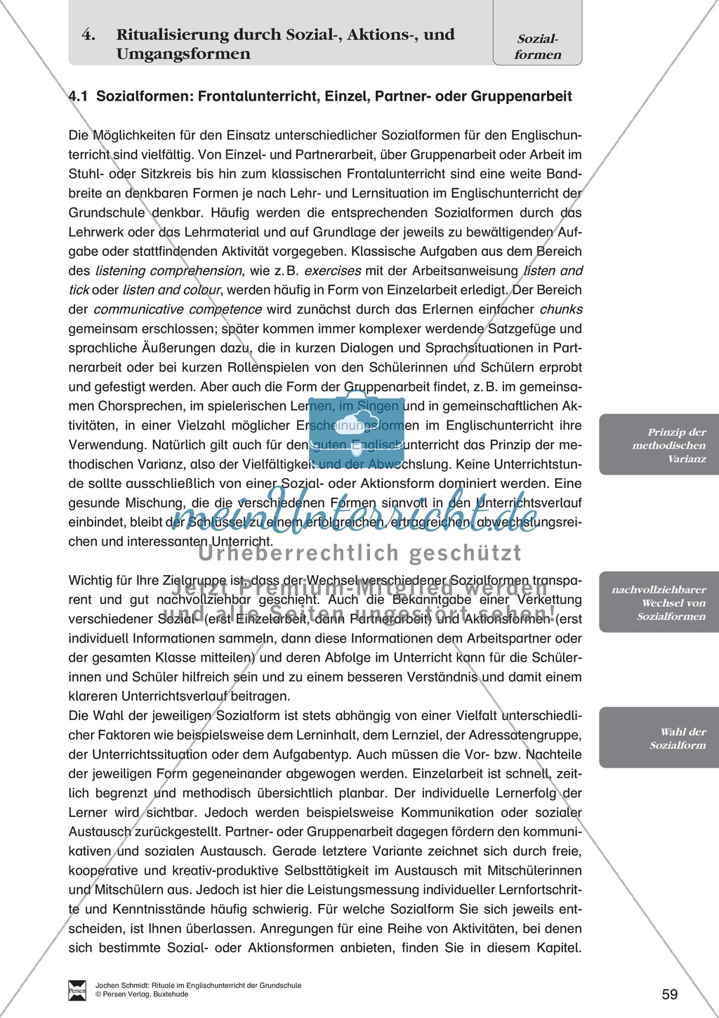 Sozialformen: Frontalunterricht, Einzel-, Partner- oder Gruppenarbeit Preview 1