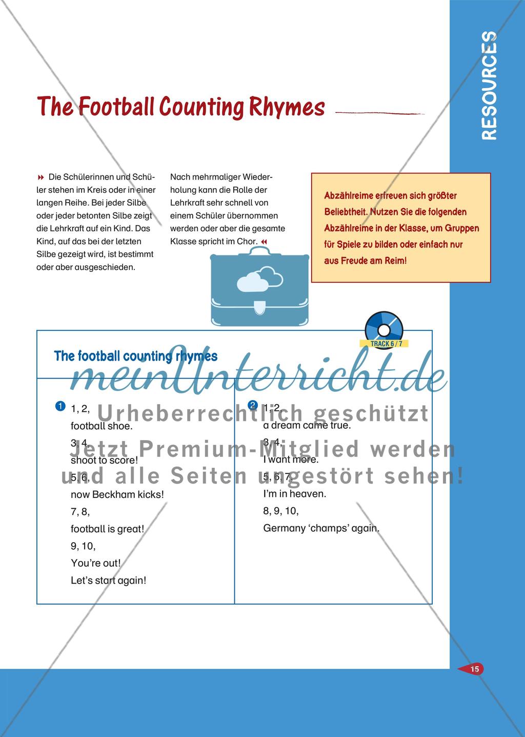 The Football Counting Rhymes Preview 1