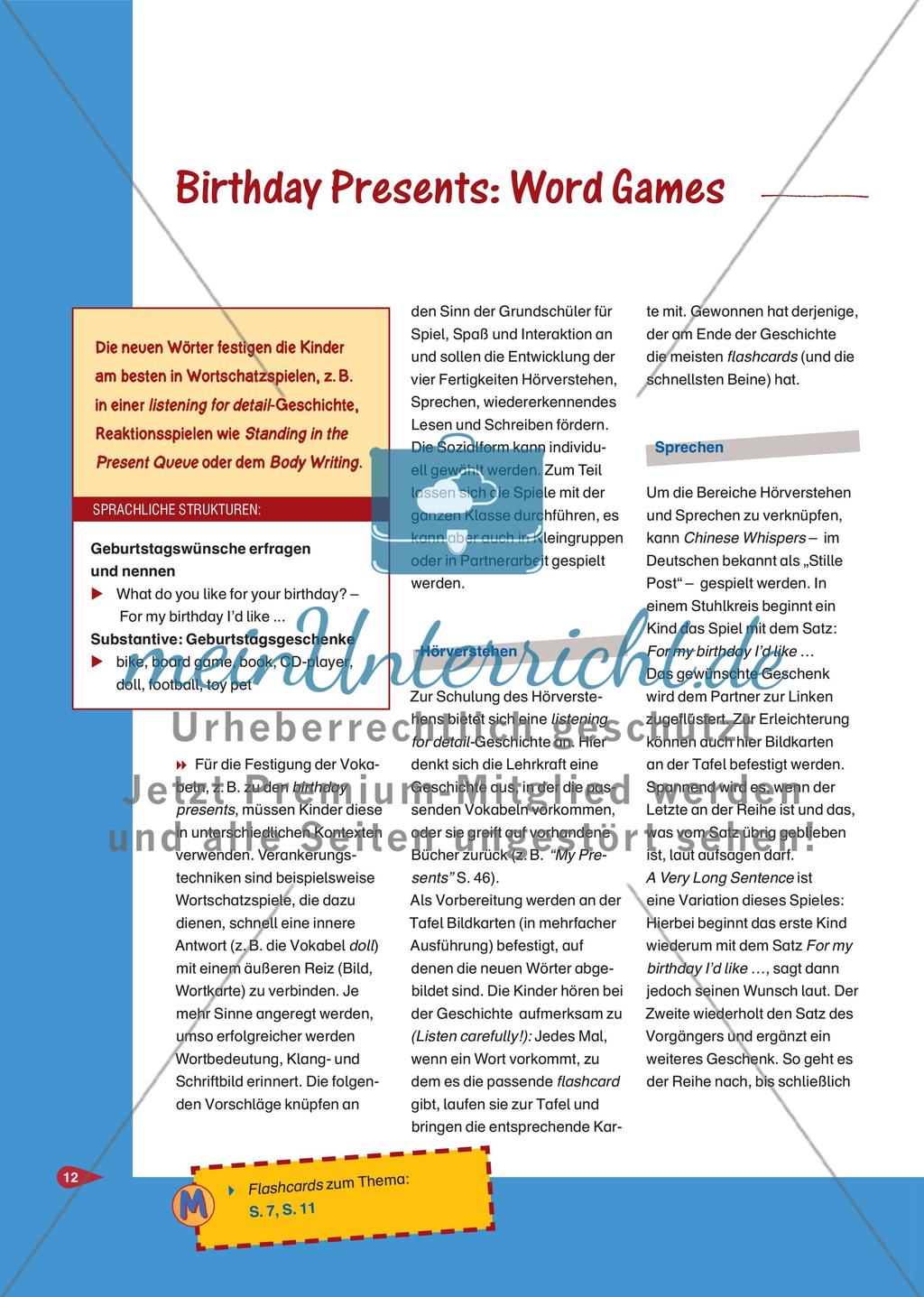 Birthday Presents: Word Games Preview 1