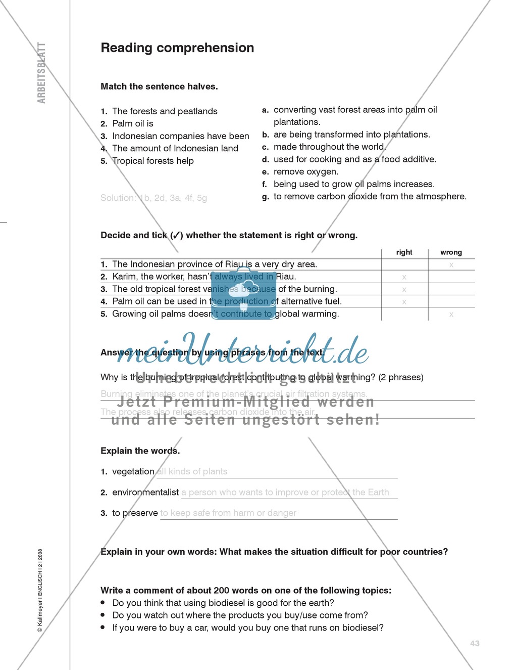 Unterrichtsstunden zum Arbeiten mit Sachtexten: Argumente aus Sachtexten entnehmen und diskutieren. Mit Sachtexten und didaktischen Erläuterungen sowie Material für die Prüfung des Leseverständnisses. Preview 6