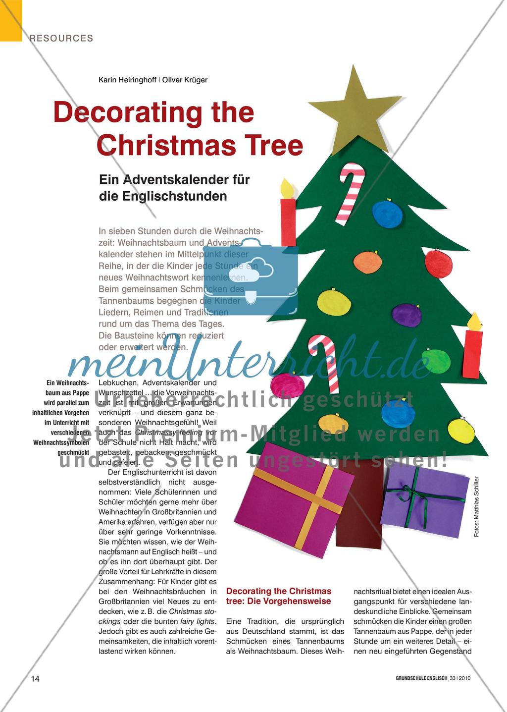 Decorating the Christmas Tree - Ein Adventskalender für die Englischstunden Preview 1