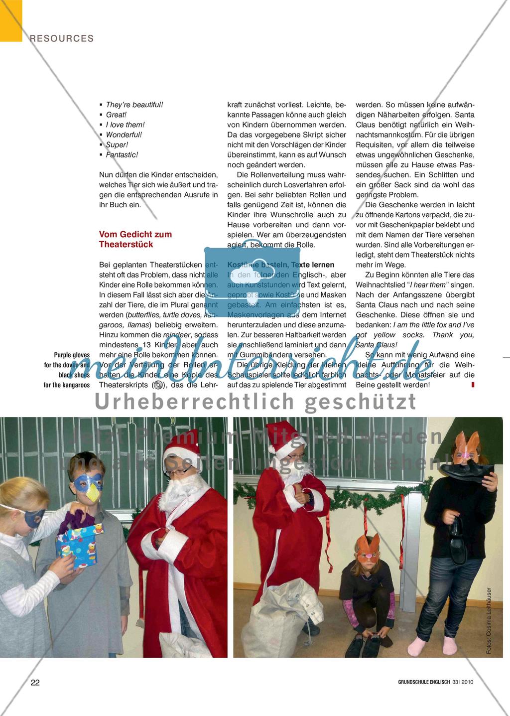 Christmas at the Zoo - Vom Gedicht zum Buch und Weihnachts-Sketch Preview 3