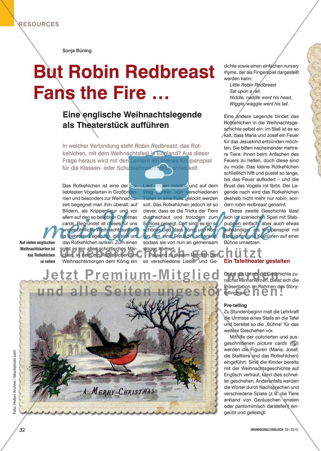 But Robin Redbreast Fans the Fire … - Eine englische Weihnachtslegende als Theaterstück aufführen Preview 1