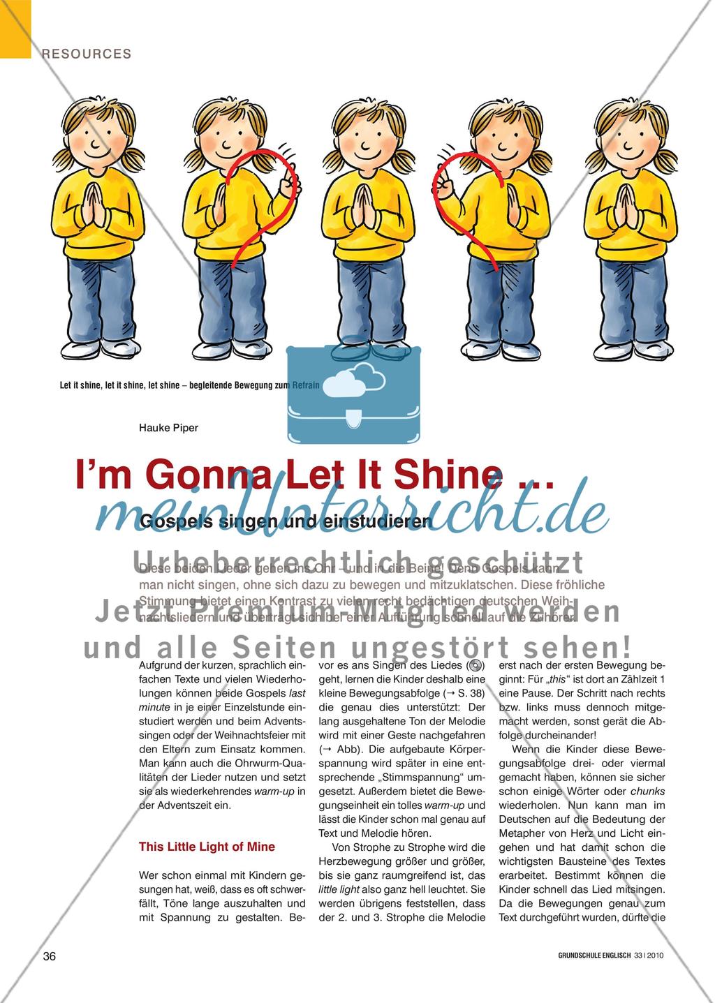 I’m Gonna Let It Shine … - Gospels singen und einstudieren Preview 1
