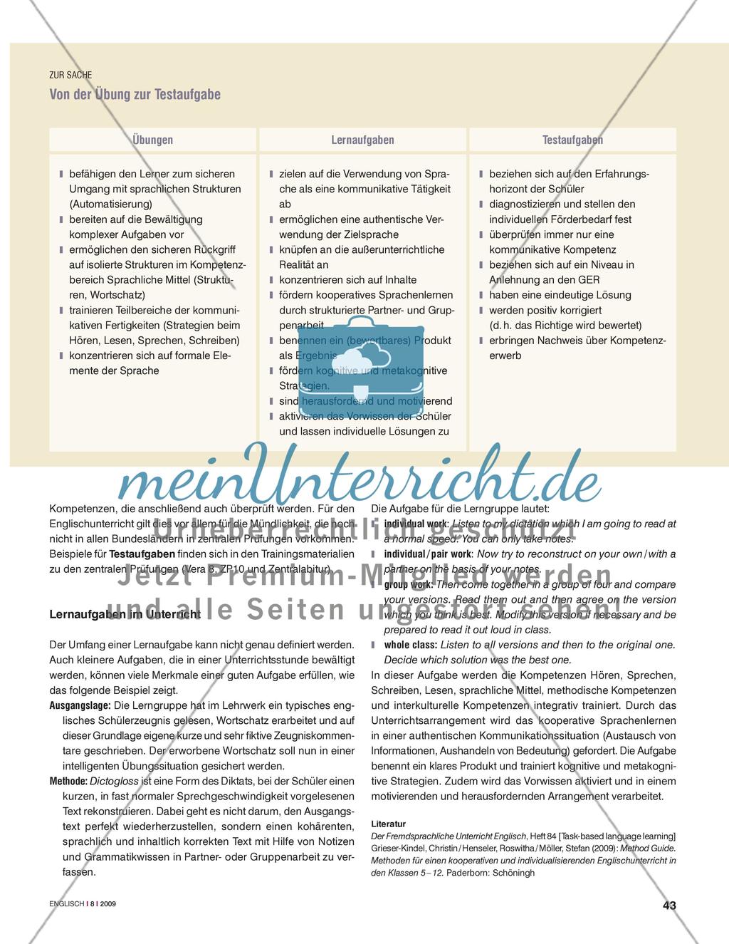 Lernaufgaben stellen Preview 2