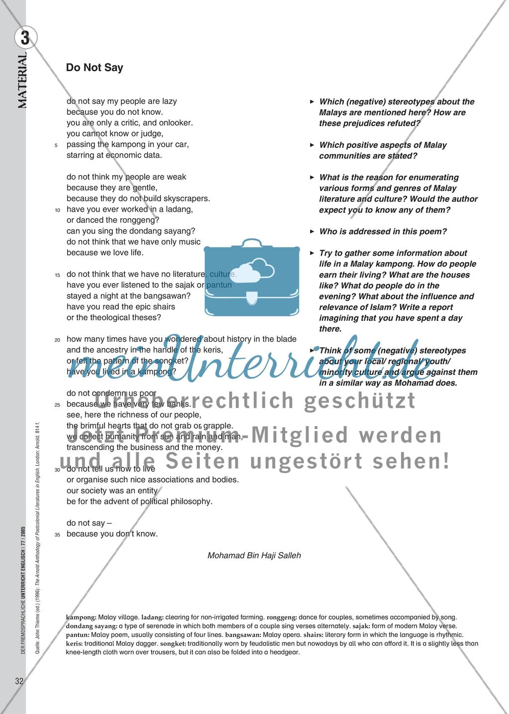 Wondrous Sights of Malaysia - Literatur als Ort der interkulturellen Begegnung Preview 5