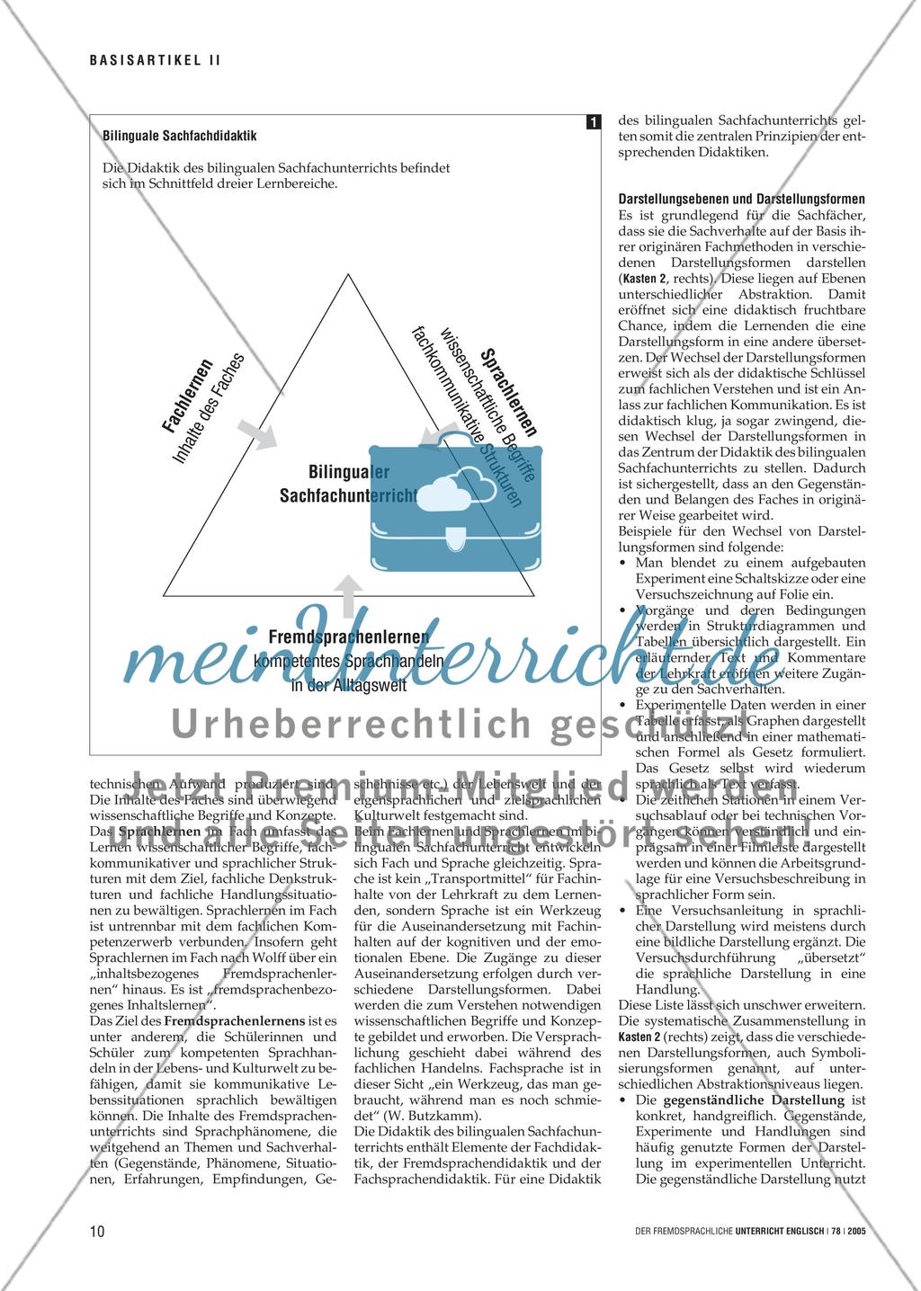 Wechsel der Darstellungsformen - Ein Unterrichtsprinzip für alle Fächer Preview 2