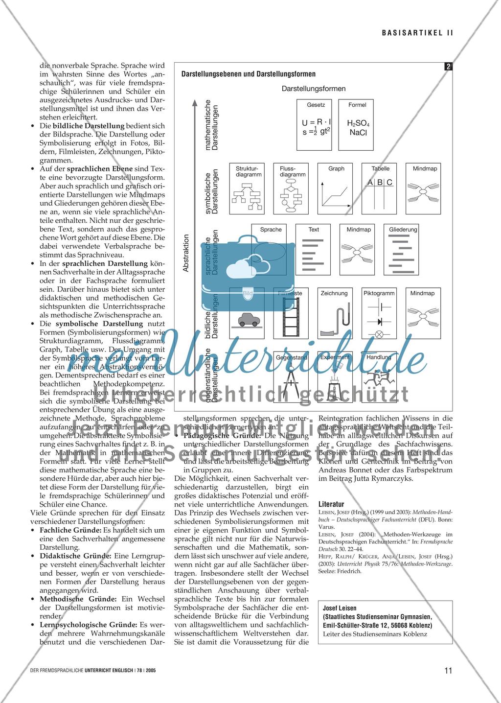 Wechsel der Darstellungsformen - Ein Unterrichtsprinzip für alle Fächer Preview 3