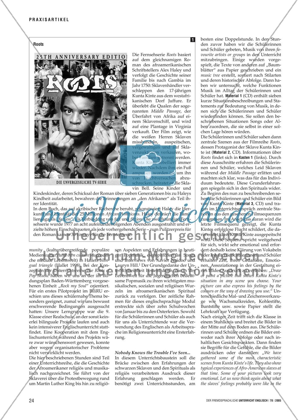 The Roots of Pop Music - Spirituals im bilingualen Religionsunterricht Preview 3