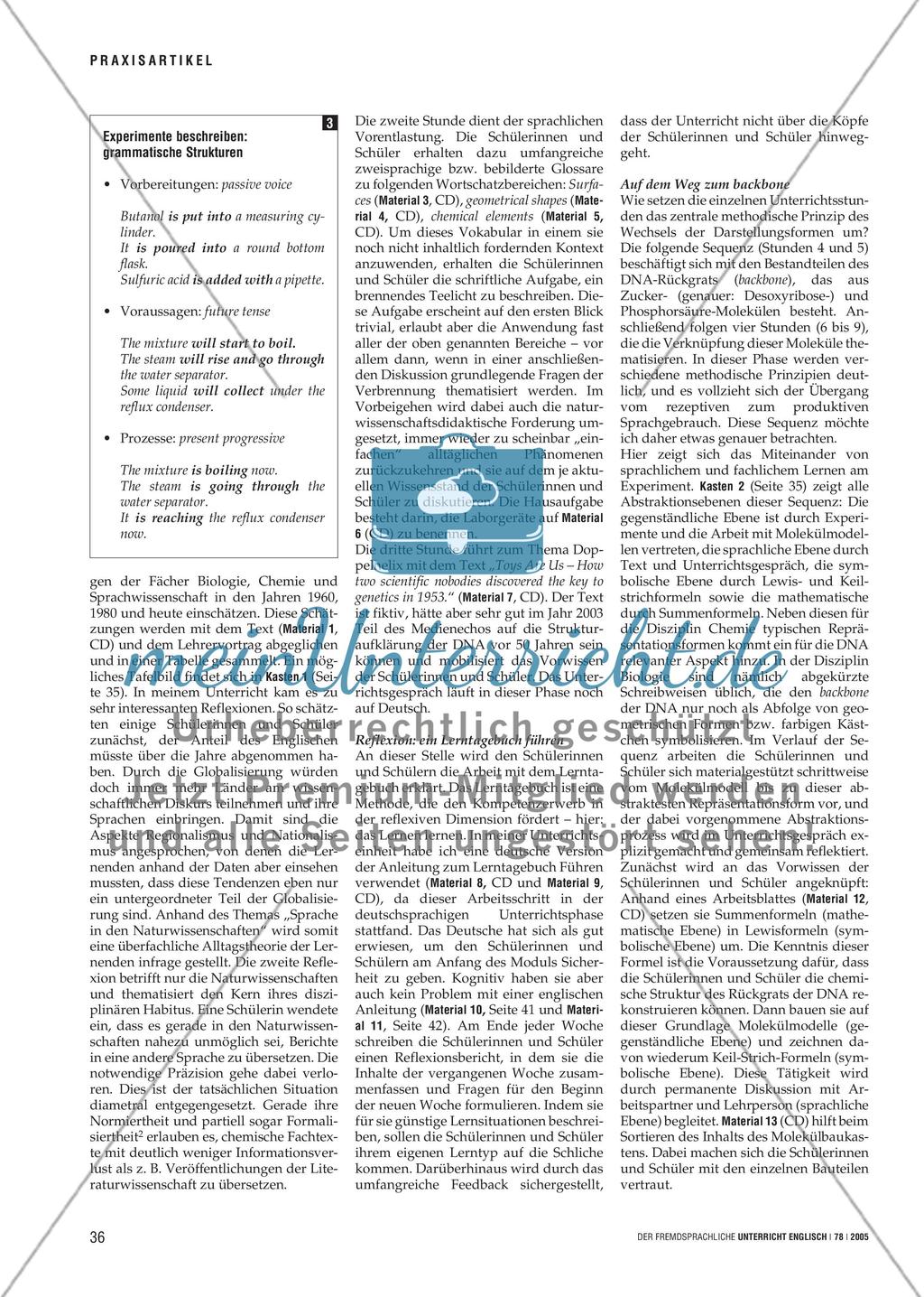 A Twist of Fate - Die Doppelhelix im bilingualen Chemieunterricht Preview 3