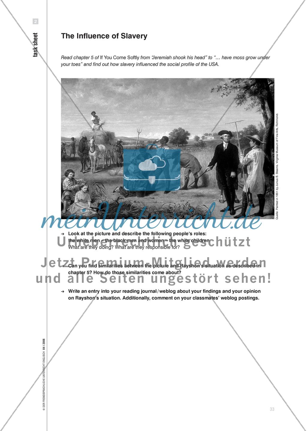 Lesegespräche im Weblog - Aufgabenorientierte Arbeit mit dem Jugendroman If you come softly Preview 6