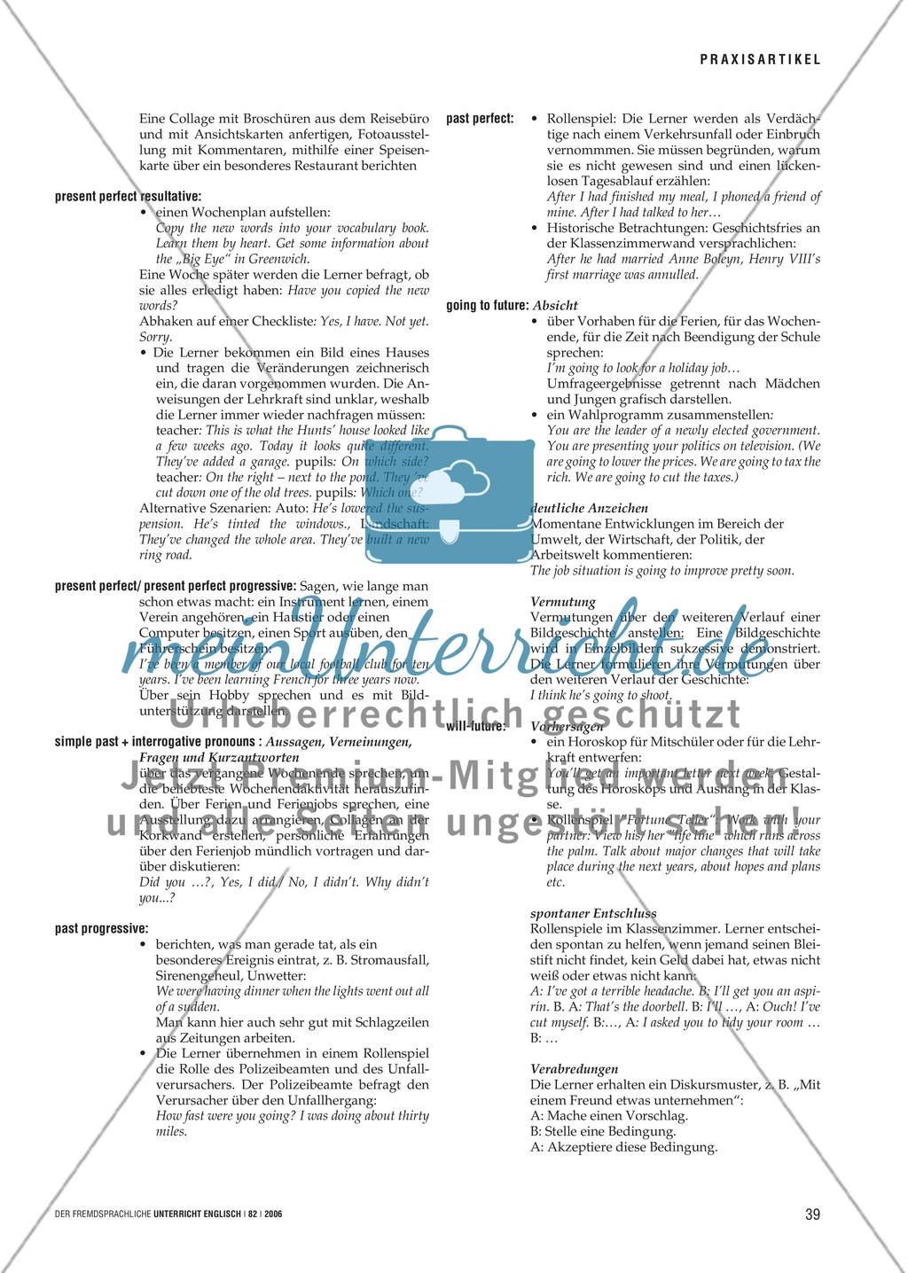 Gefahr erkannt, Gefahr gebannt - Unterrichtsszenarien für kommunikative Grammatikübungen Preview 3