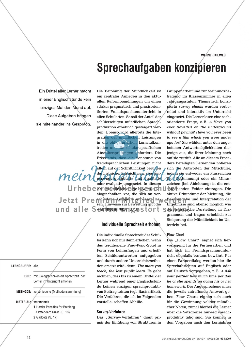 Sprechaufgaben konzipieren: Praxisartikel Preview 1
