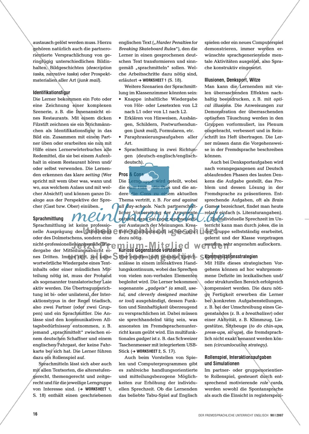 Sprechaufgaben konzipieren: Praxisartikel Preview 3