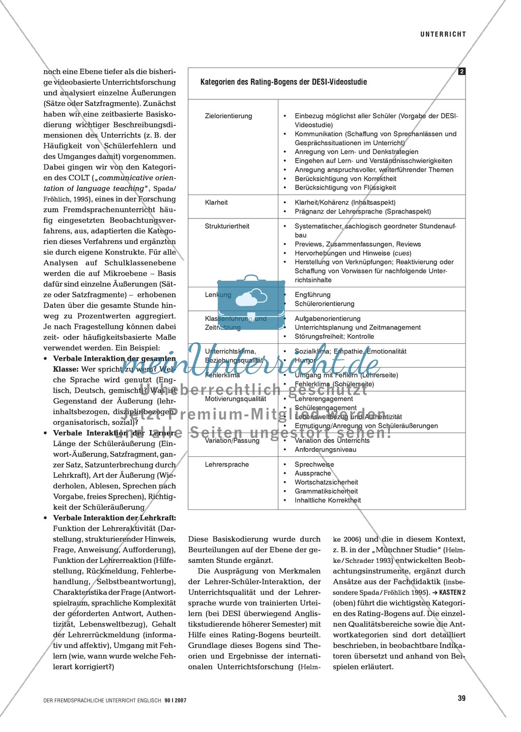 Die DESI-Videostudie. Unterrichtstranskripte für die Lehrerausbildung nutzen: Praxisartikel Preview 3