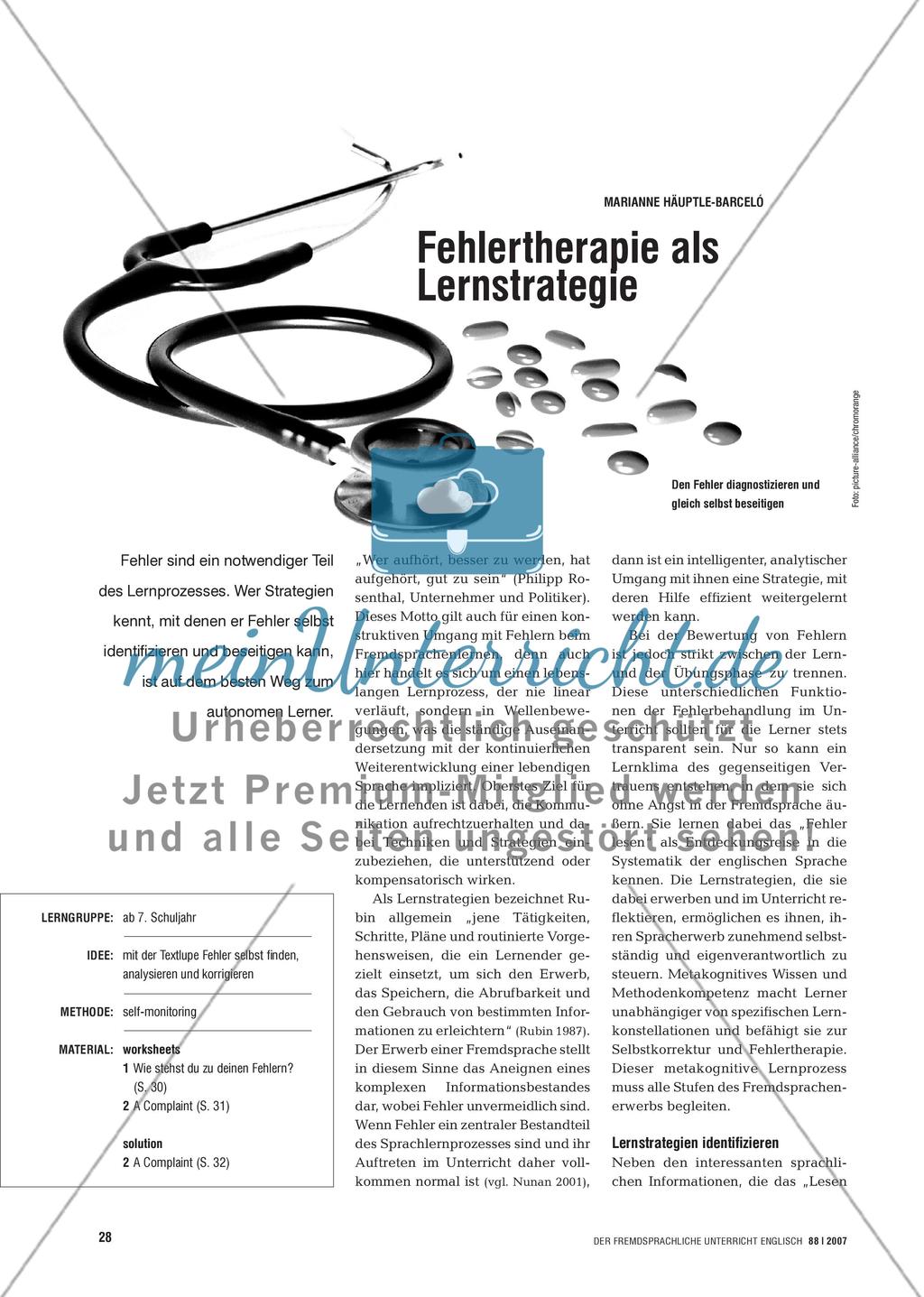 Fehlertherapie als Lernstrategie Preview 1