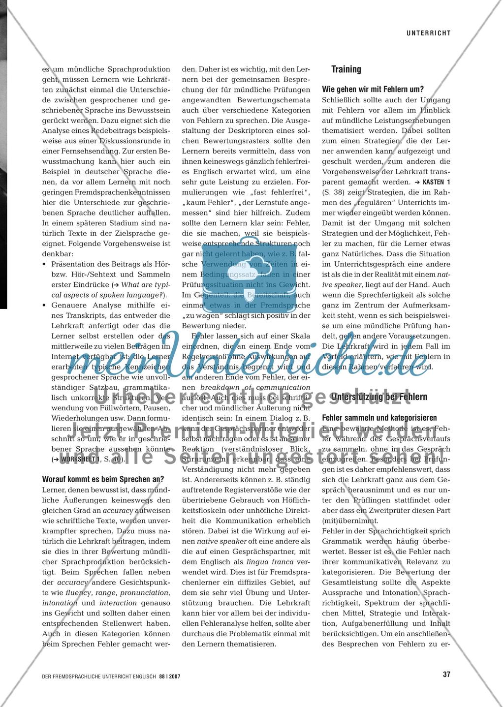Nothing ventured, nothing gained - Mündliche Fehler für den Lernprozess nutzen Preview 2