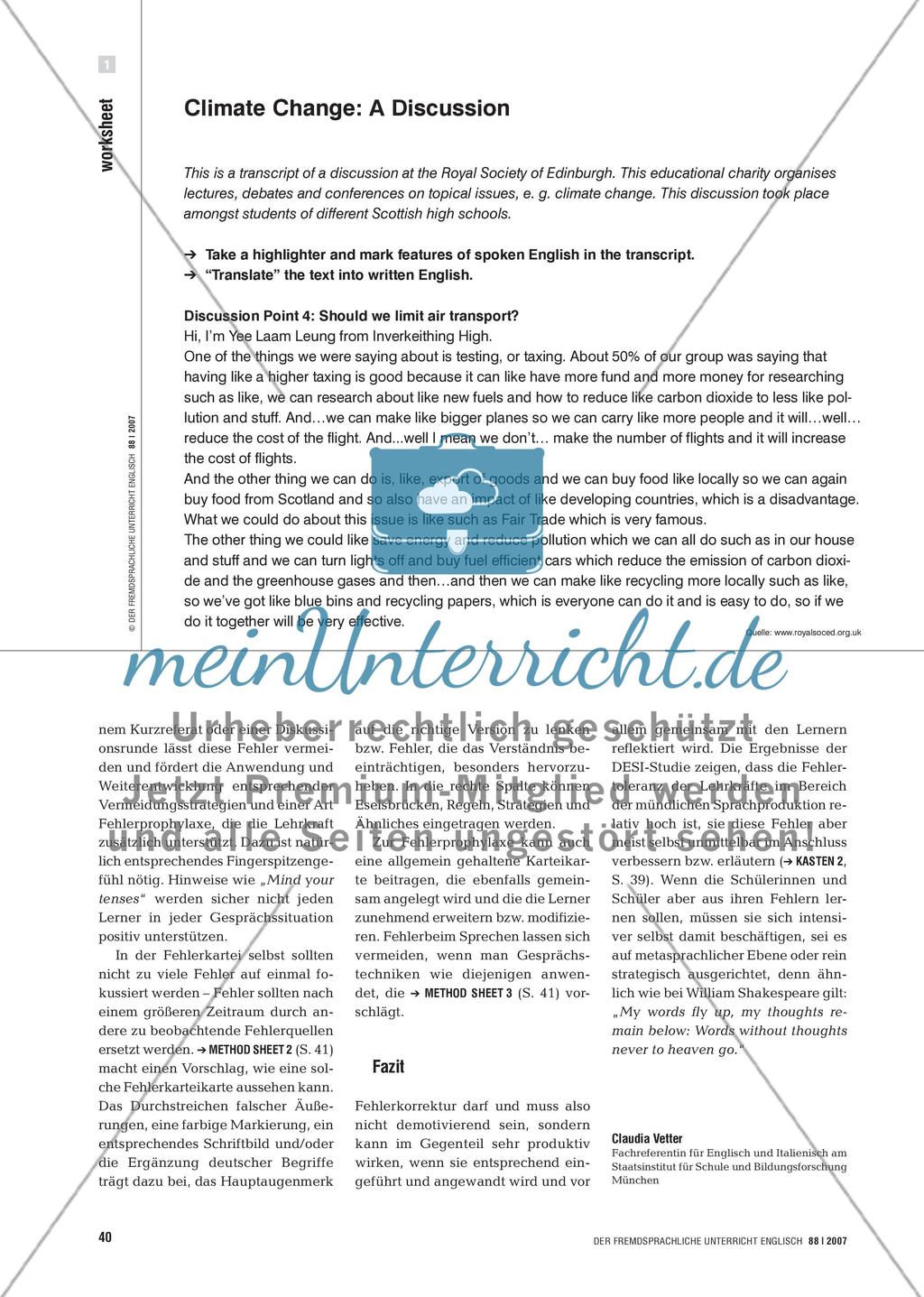 Nothing ventured, nothing gained - Mündliche Fehler für den Lernprozess nutzen Preview 5