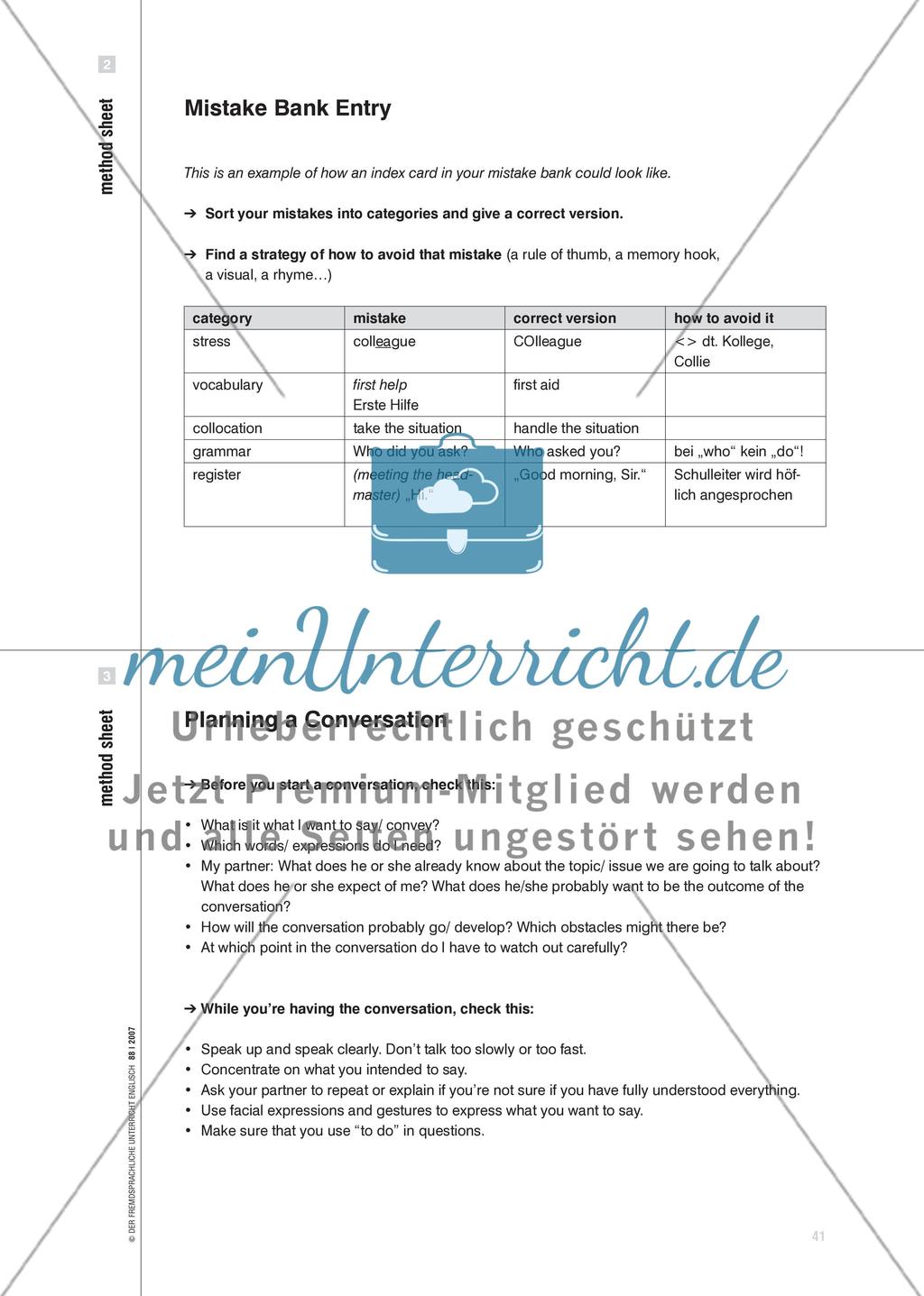 Nothing ventured, nothing gained - Mündliche Fehler für den Lernprozess nutzen Preview 6