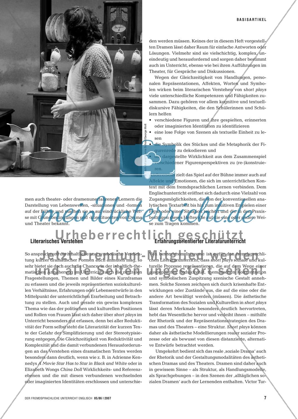 Staging Women’s Lives - Short Plays im Englischunterricht Preview 4