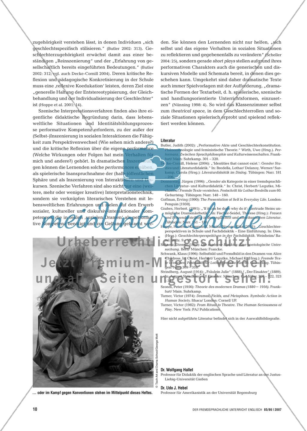 Staging Women’s Lives - Short Plays im Englischunterricht Preview 7