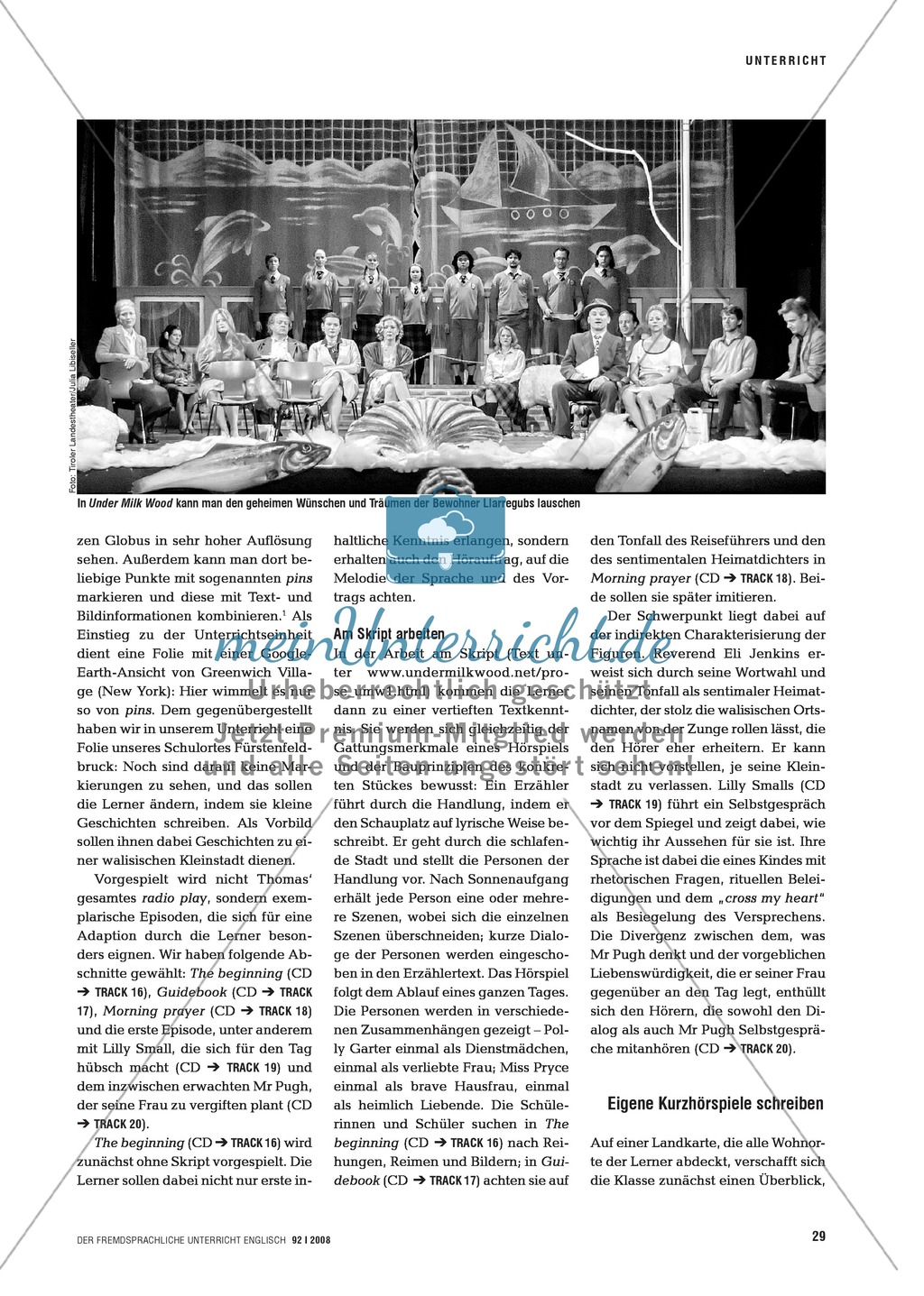 Under Pig Brook. Das Hörspiel 'Under Milk Wood' analysieren, eigene Hörspielszenen produzieren: Praxisartikel Preview 2