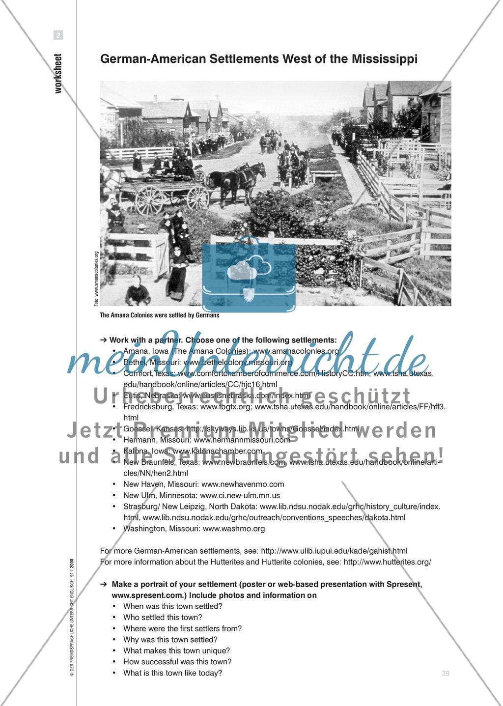 German-Americans West of the Mississippi River - Eine webbasierte Entdeckungsreise Preview 5