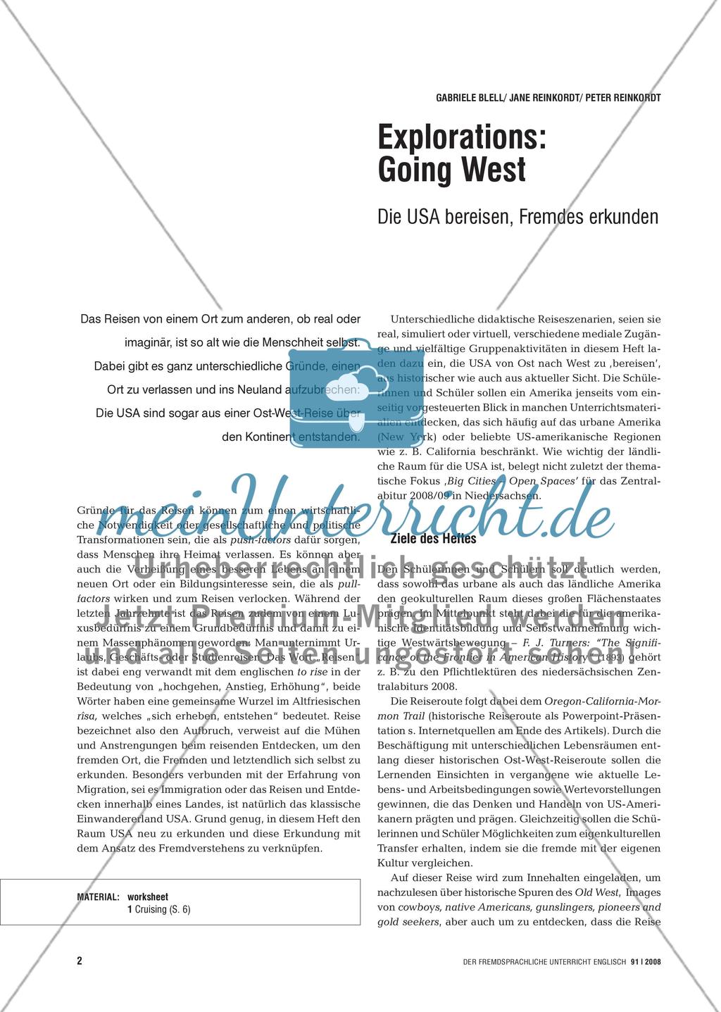 Explorations: Going West - Die USA bereisen, Fremdes erkunden Preview 1