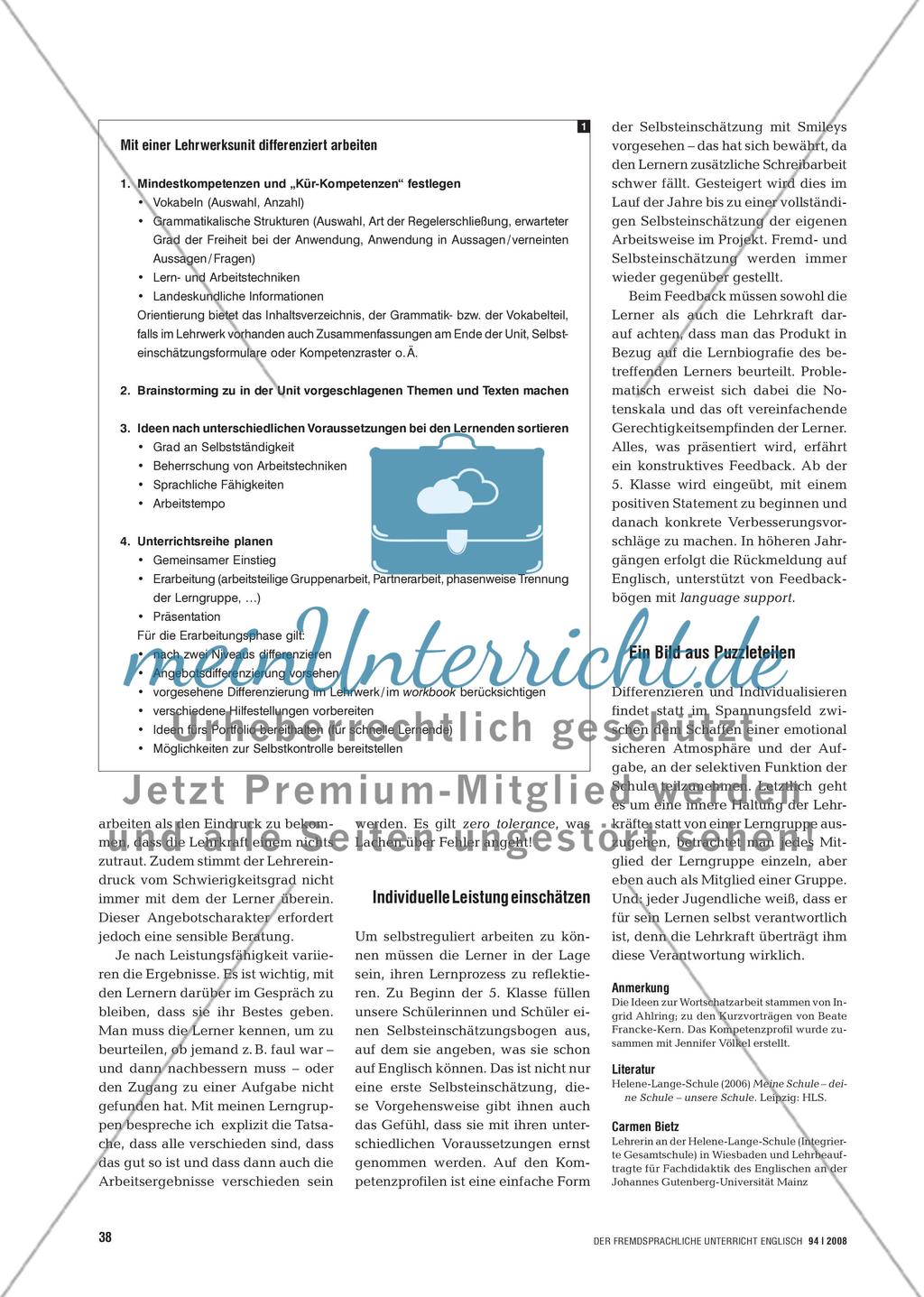 Differenzierung im Alltag - Eine förderliche Lernatmosphäre schaffen, an differenzierten Aufgaben arbeiten Preview 3