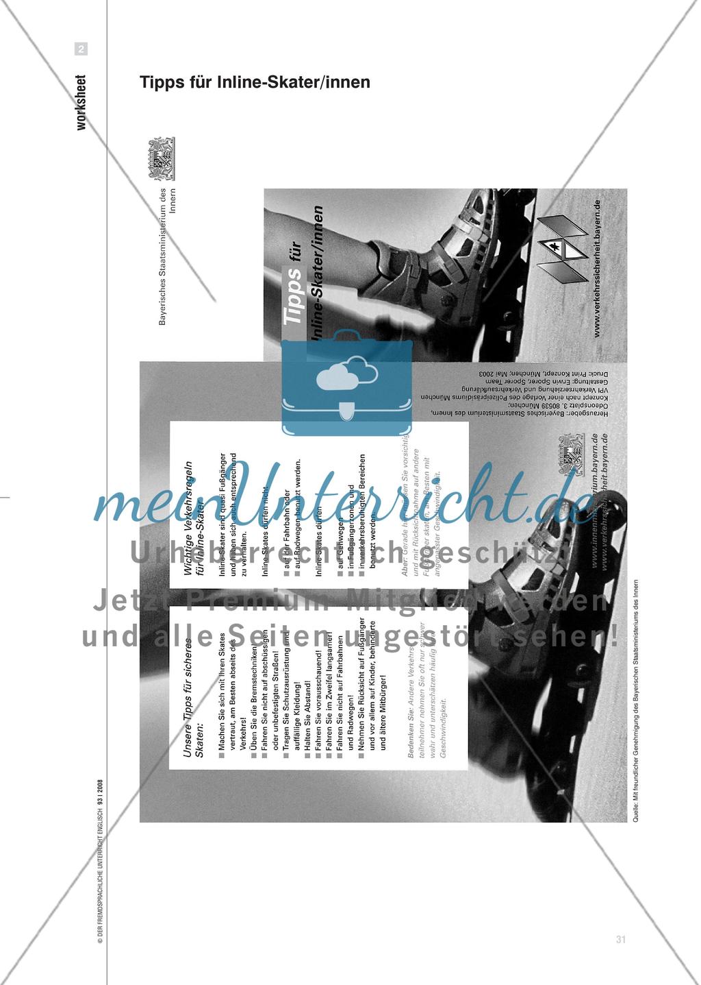 Where Are Inline-skates Allowed? - Inhalte einer Infobroschüre mündlich sprachmitteln Preview 4