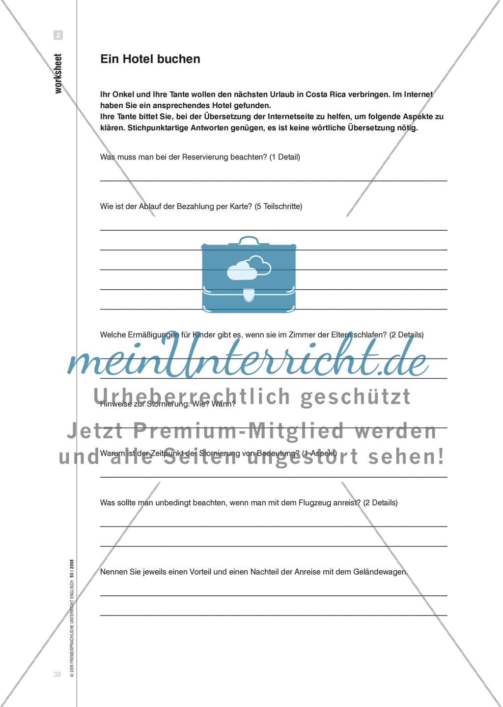 Welcome to Pirate Cove Hotel - In einer Prüfung schriftlich ins Deutsche sprachmitteln Preview 5